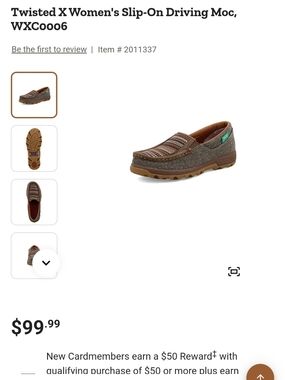 NWOT Twisted X Women's Brown Tweed Slip-On Driving Moc